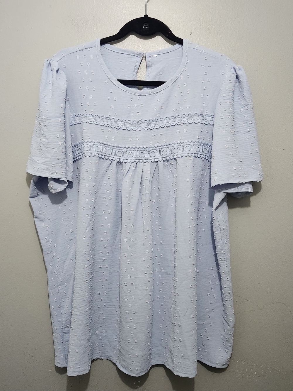 Light Blue  Babydoll Top Size 2X